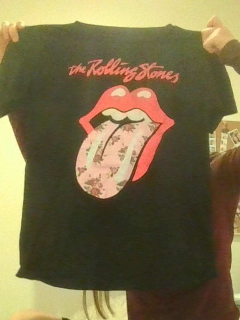 black rolling stones short sleeve t shirt